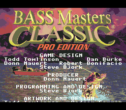 Bass Masters Classic - Pro Edition (USA) Title Screen